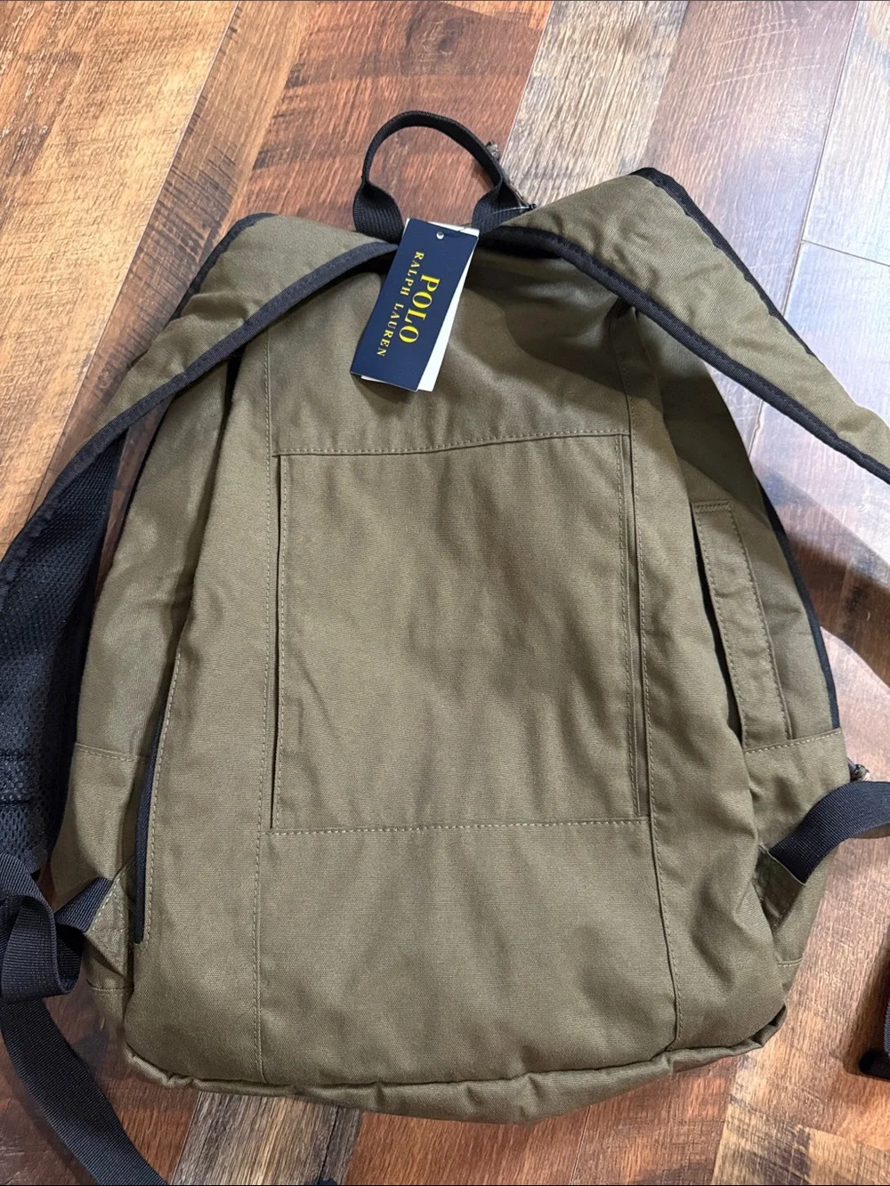 NWT Polo Ralph Lauren Olive Green Backpack Travel School Laptop Bag